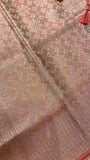 Bridal Semi Tissue Silk Saree (peach)