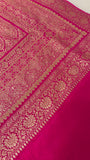 Pure crepe khaddi Banarasi saree- Silk mark certified
