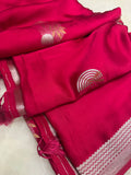 Pure crepe satin silk saree
