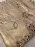 Pure Chinnon Designer Saree