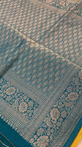 Premium Heritage Cotton Saree With Meenakari Design