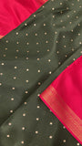 Pure Mix Mysore Crepe Silk Saree💚