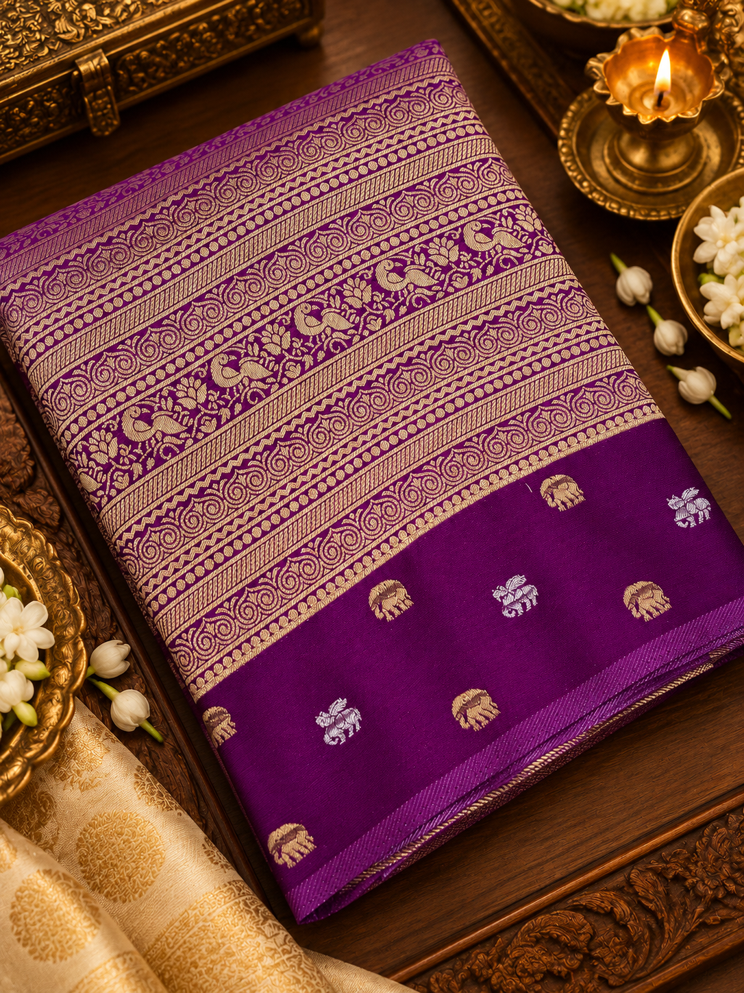 Premium Crush Georgette Saree - 902506