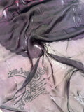Premium Fendicrush organza saree- 902585 Dark Purple