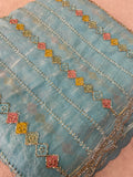 Premium Crush Organza Saree🩵