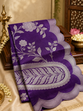 Premium Russian Silk Saree with Scalloped border