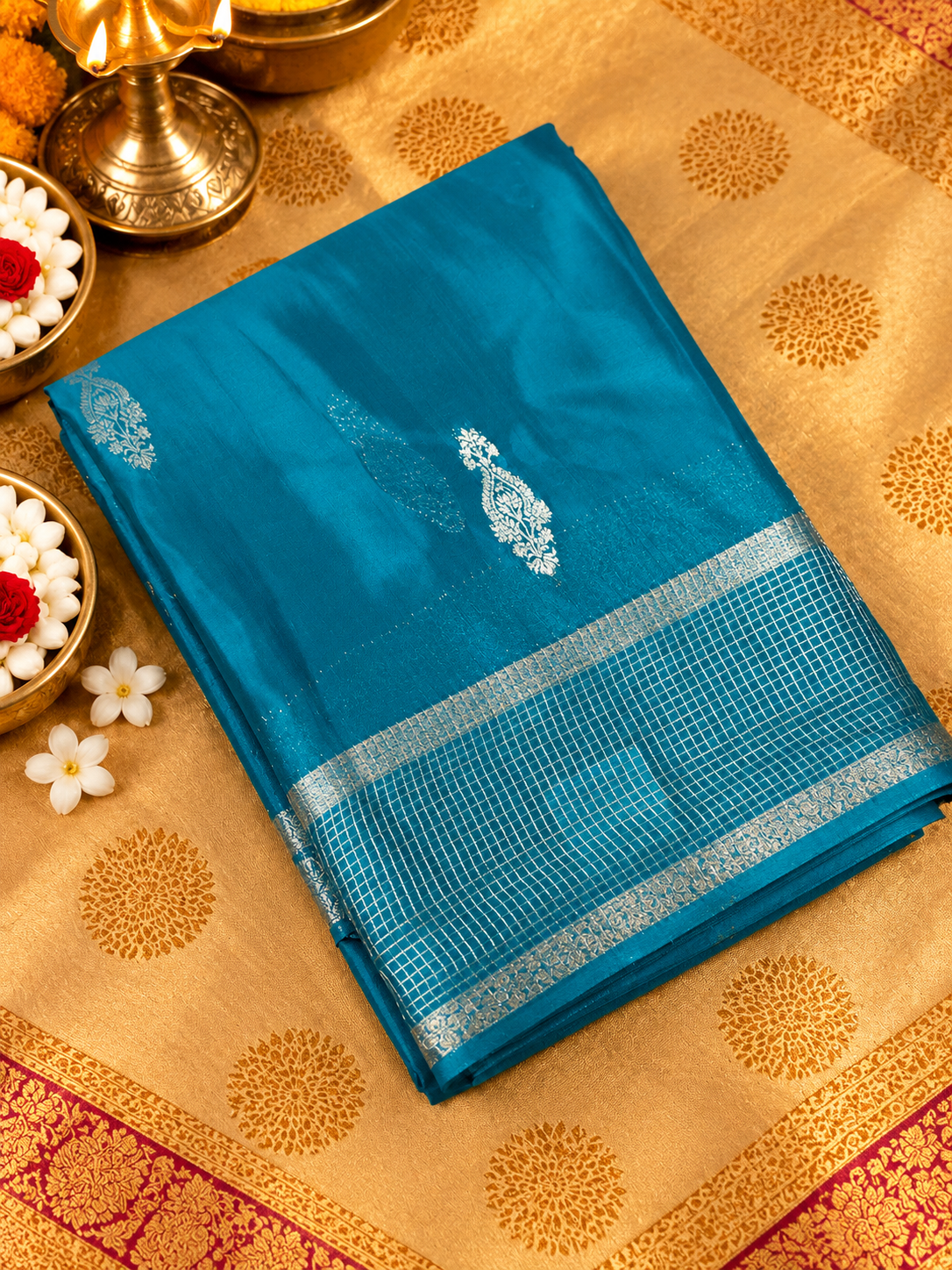 Pure Crepe Chinnon Saree - 902971