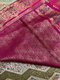 Premium Banarasi Crepe Kalamkari Saree