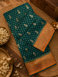 Pure mix crepe silk saree