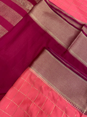 Pure Mix Crepe Mysore Silke Saree ✨