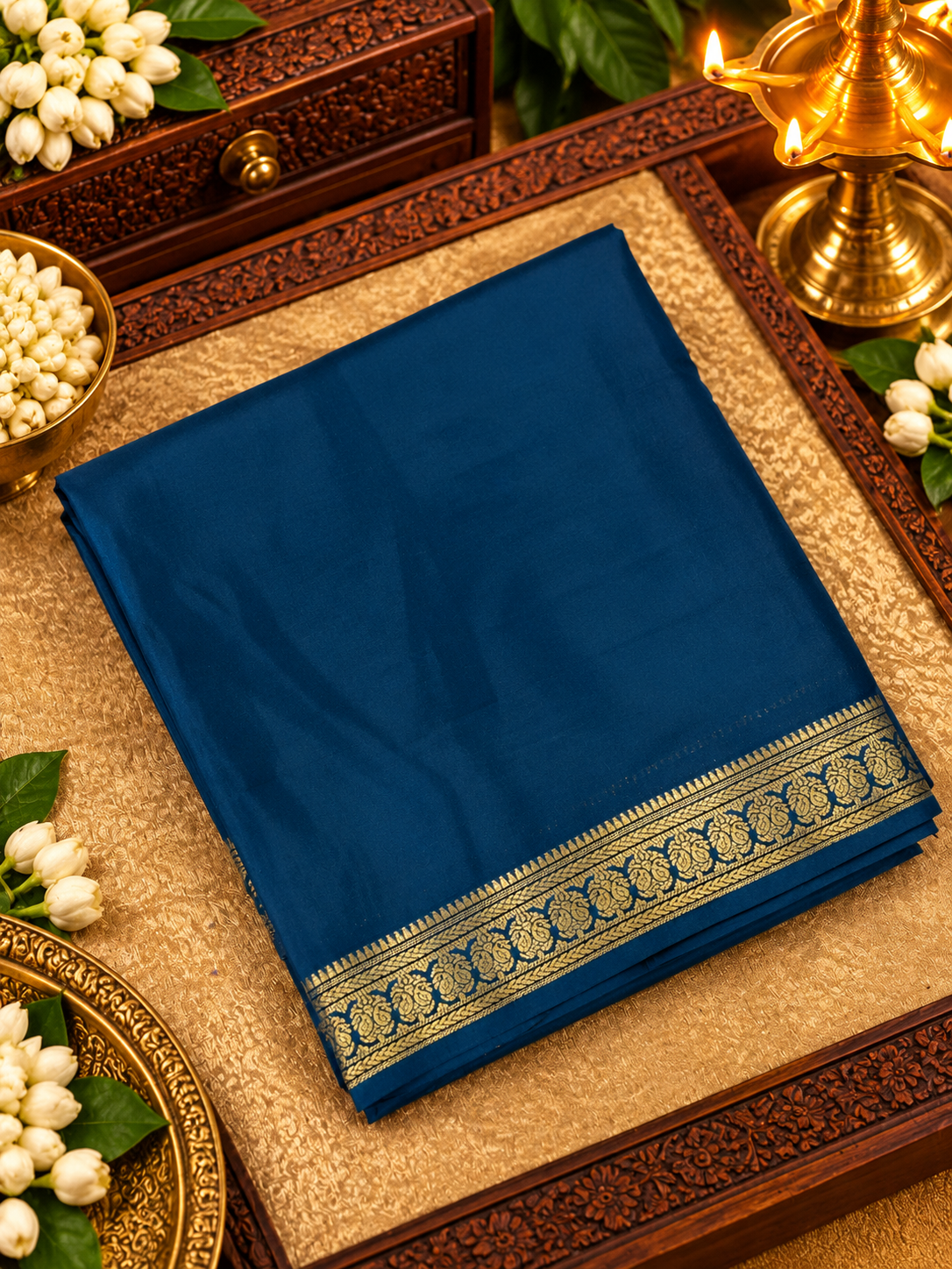 Premium Semi Mysore Crepe Silk Saree -902975