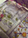 Premium Quality Tissue crepe silk in Paithani - 902691