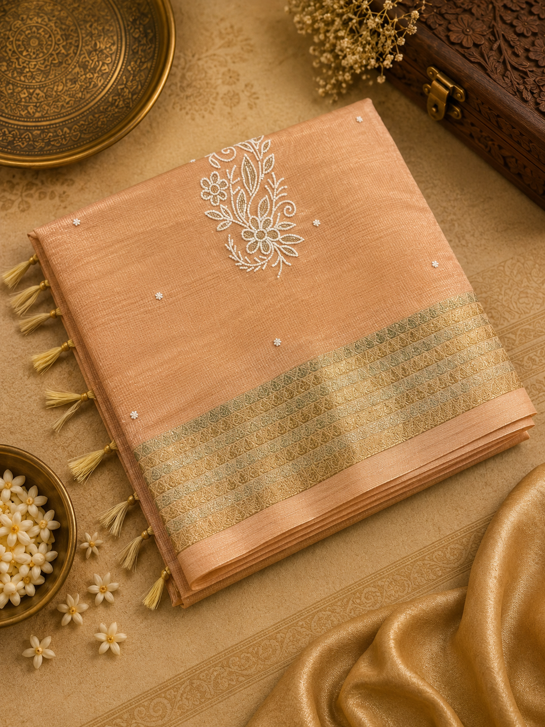 Soft Organza With Motiwork Saree