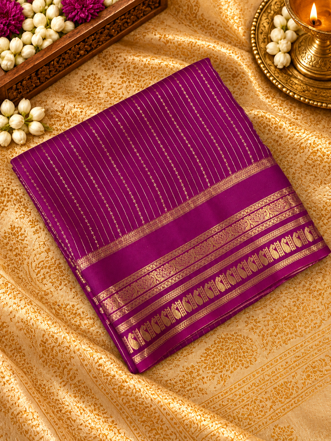 Pure Mix Mysore Crepe Silk Saree - 902737