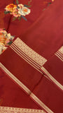 Pure Mix Printed Mysore Crepe Silk Saree