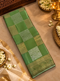 Pure Chinnon crepe Saree- 902541 Pastel green