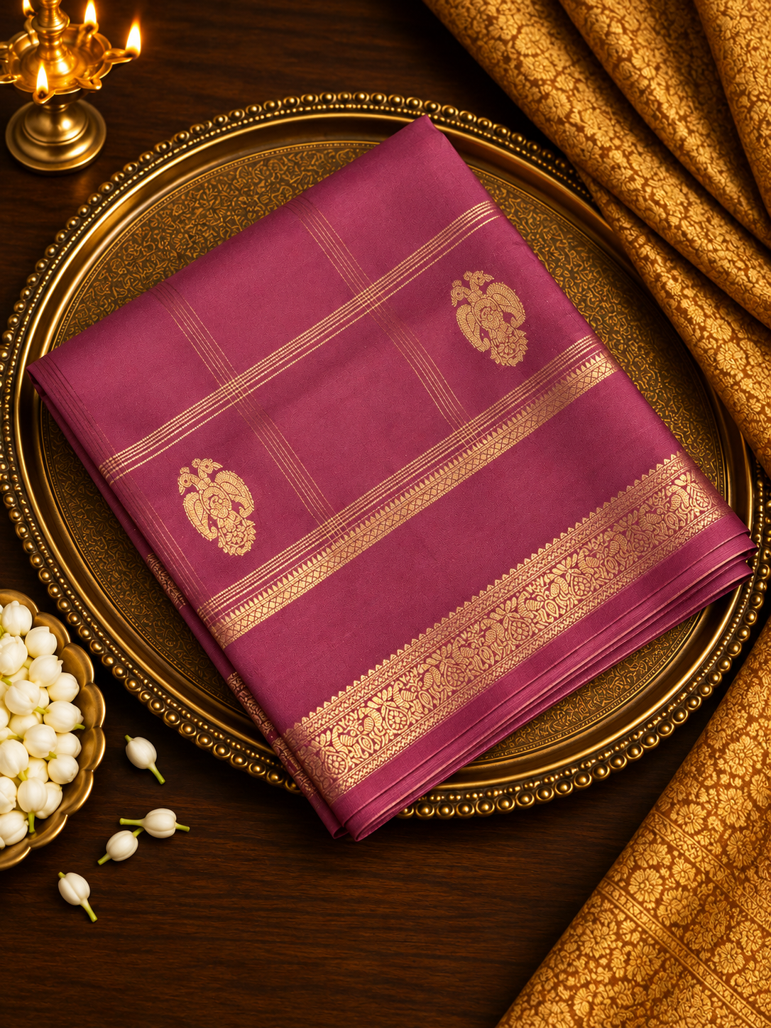 Pure Mix Crepe Mysore Silk Saree