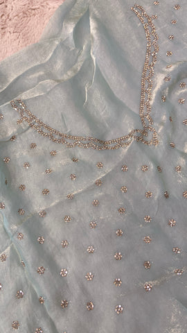 Premium Crush Organza Saree