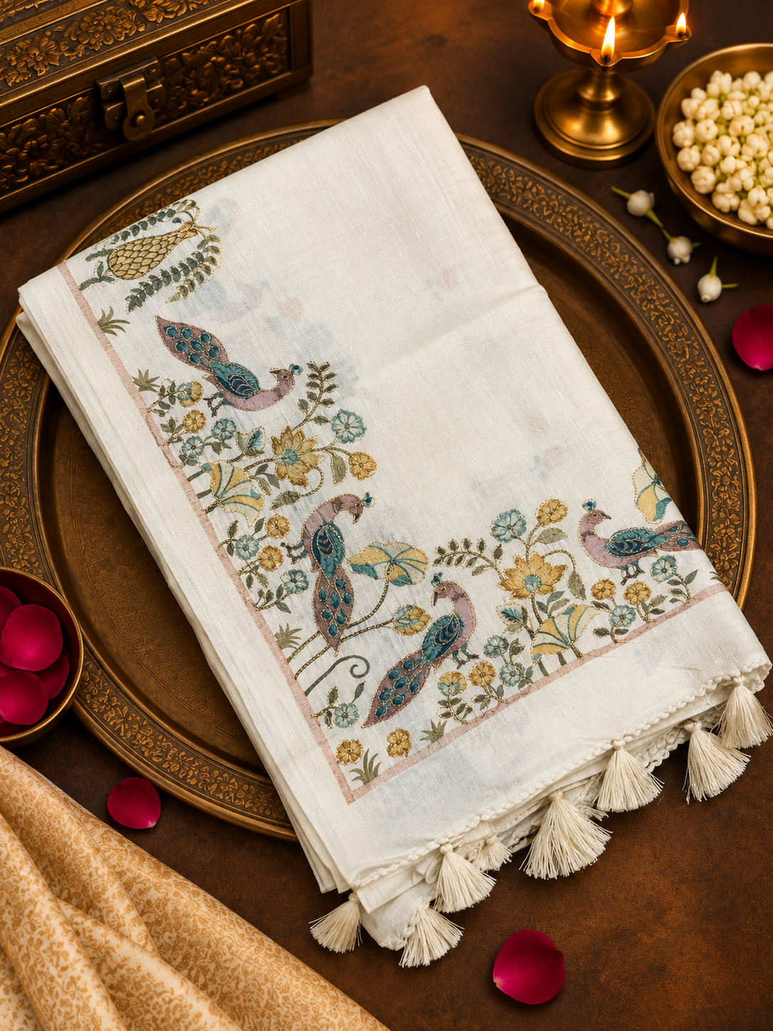 Premium Butter Silk Saree With Appliqué Zari - 901257