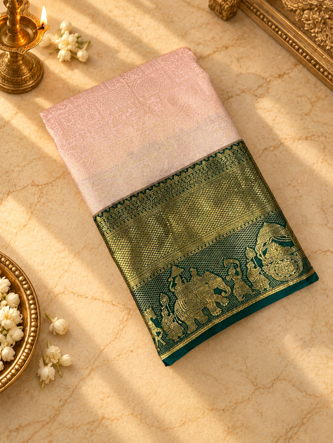 Premium Bridal Semi Kanchipuram Silk Saree - 902003
