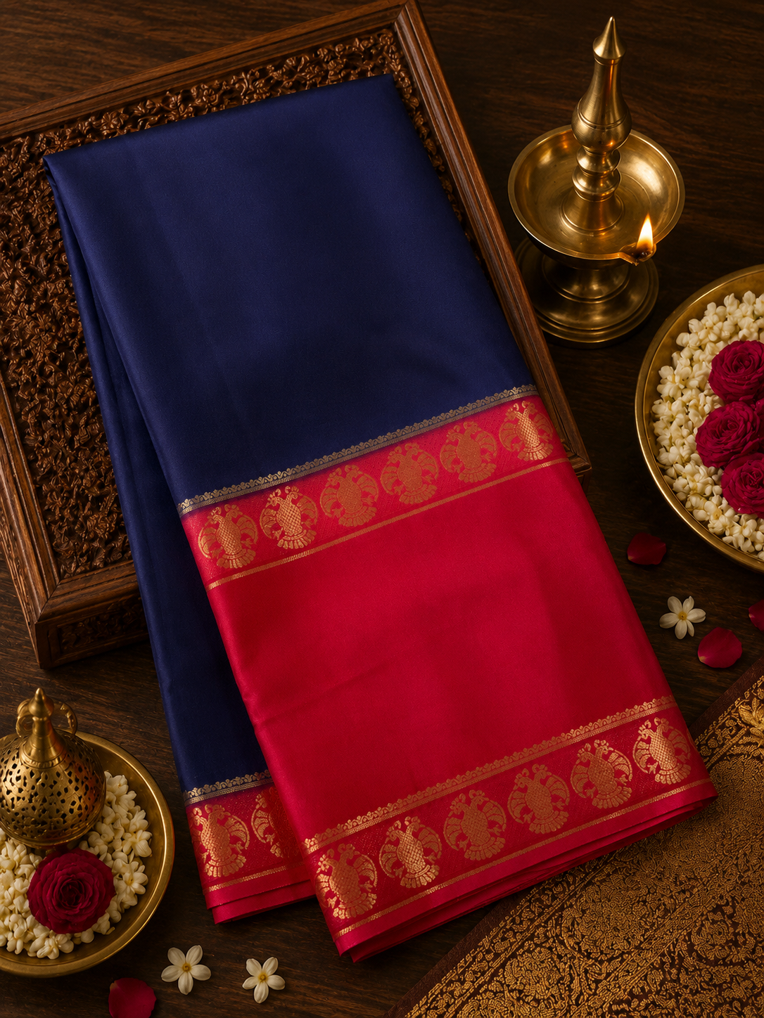 Pure Mix Mysore Crepe Silk Saree