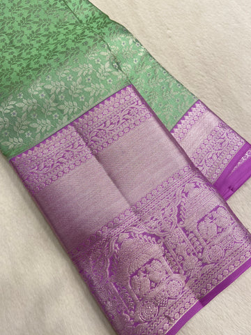 Pure 1G zari handloom Kanjeevaram silk mark certified saree