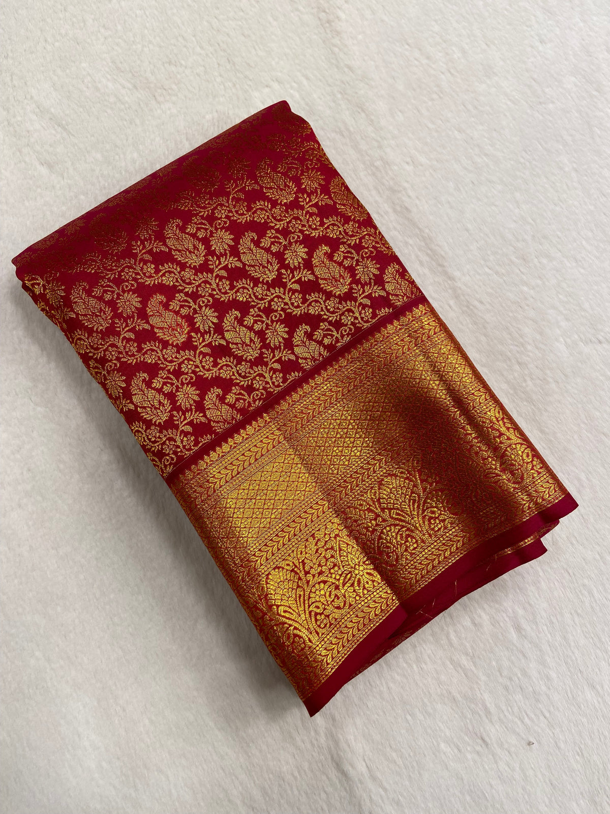 Pure Zari Handloom Kanjeevaram Silk Mark Certified Saree