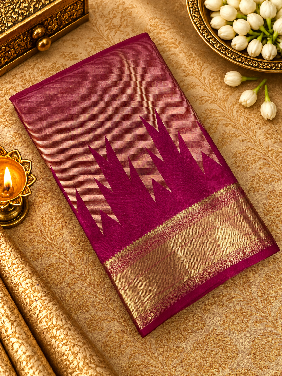 Premium Bridal Semi Kanchipuram Silk Saree -RF1324