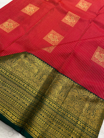 Pure Kanjeevaram silk mark certified saree