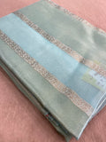 Pure Chinnon Saree- 902217 Light pastel blue