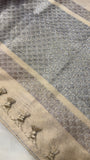 Premium tussar saree with embroidery