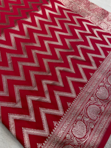 Premium Banarasi Crape Satin Silk Saree