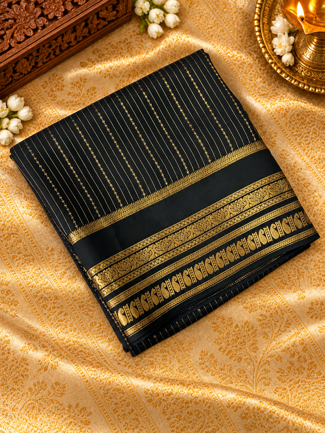 Pure Mix Mysore Crepe Silk Saree - 902737