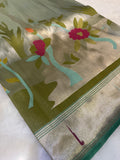 Premium Quality Tissue crepe silk in Paithani - 902691