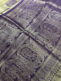 Premium tissue Kanjeevaram silk saree- Dark Lilac