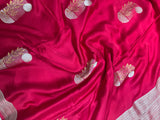 Pure crepe satin silk saree