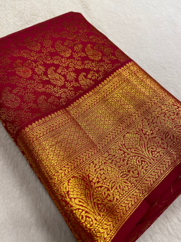 Pure Zari Handloom Kanjeevaram Silk Mark Certified Saree