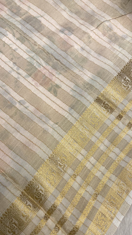 Semi Mysore Silk Saree Digital Print Blouse