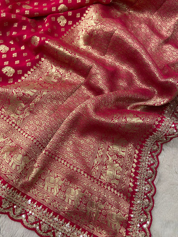 Pure Chinnon Saree