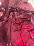 Premium Fendicrush organza saree- 902585 Maroon