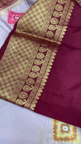 Premium Crepe Bandhini Saree