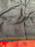Chiffon Brasso Saree (Dark pink)