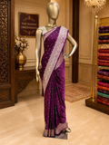 Pure Mix Crepe Satin Silk Saree