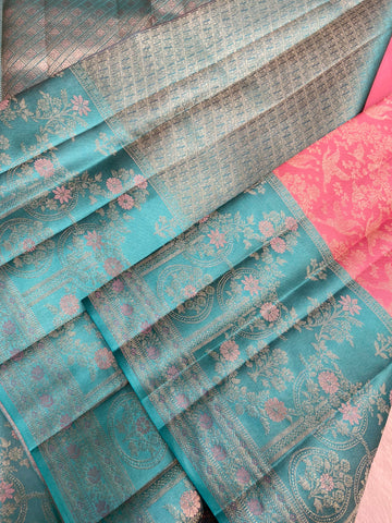 Pure Zari Handloom Kanjeevaram Silk Mark Certified Saree