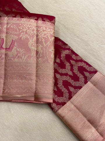 Pure Zari Handloom Kanjeevaram Silk Mark Certified Saree