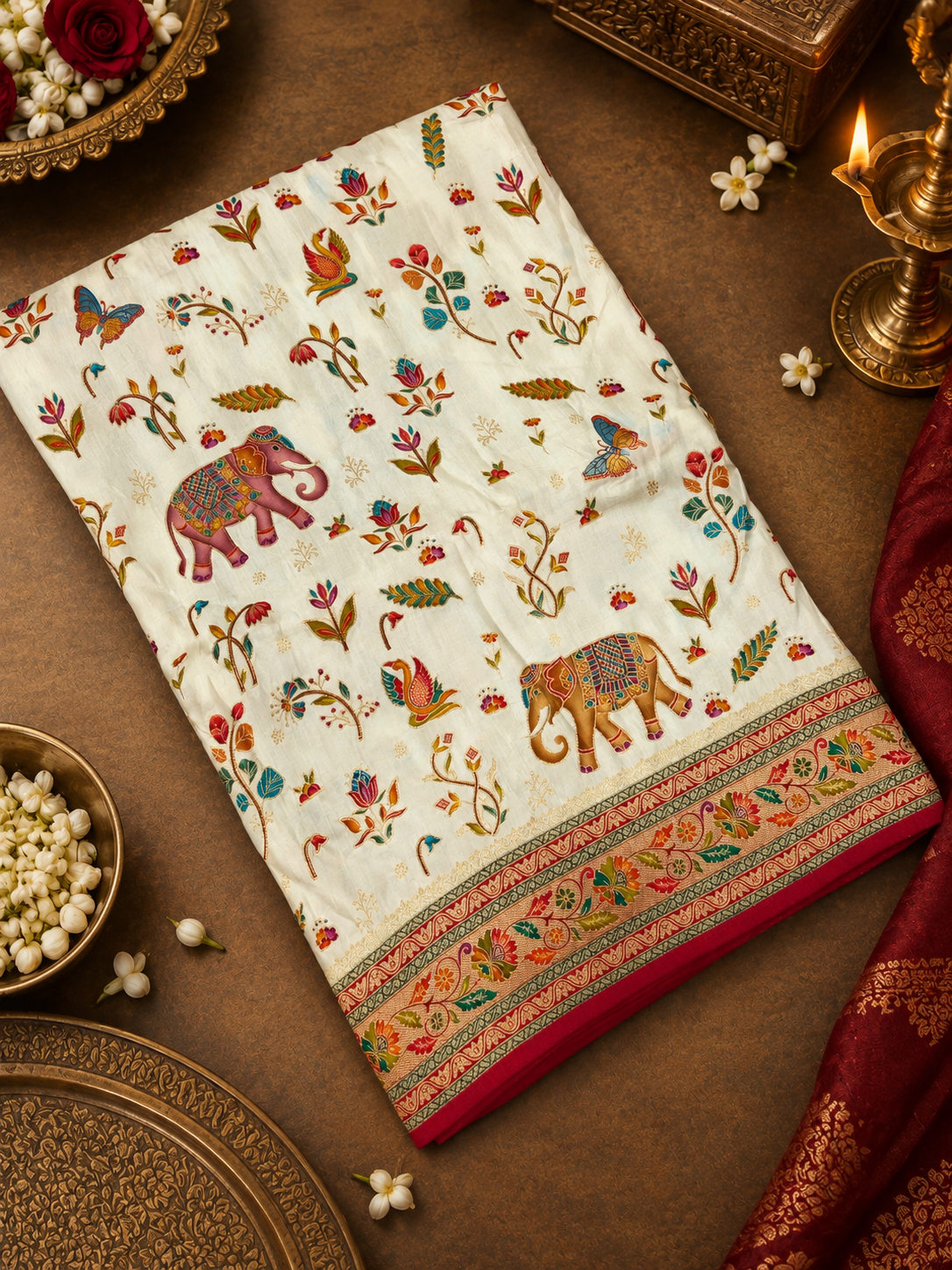 Premium Pashmina Silk Saree -902379