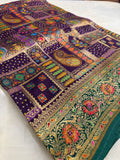 Premium Banarasi Crepe Kalamkari Saree