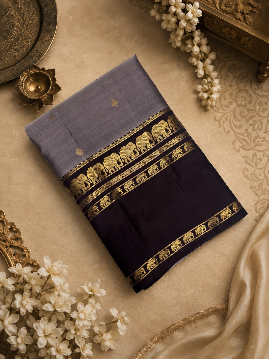 Pure Kanjeevaram Silk Saree- Silk mark certified