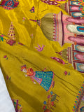 Premium Banarasi Crepe Kalamkari Saree