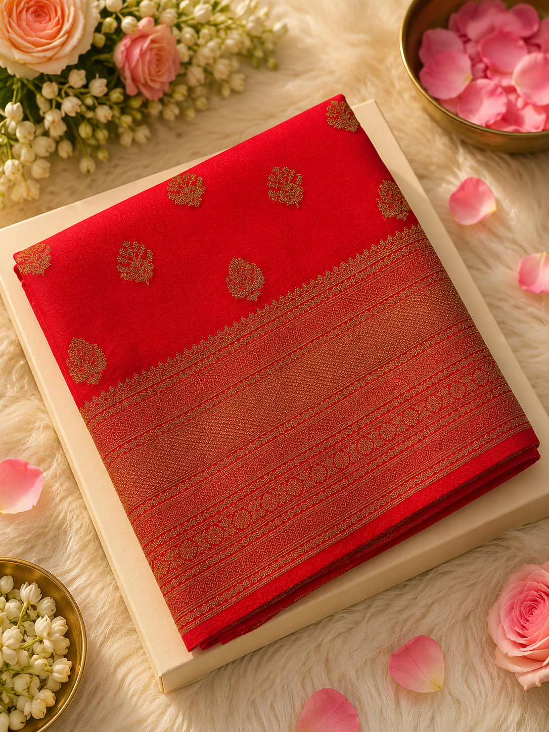 Premium Georgette Saree With Zari Work❤️